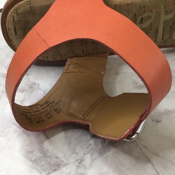 SAM EDELMAN Trina orange leather and hide sandals - Picture 5 of 8
